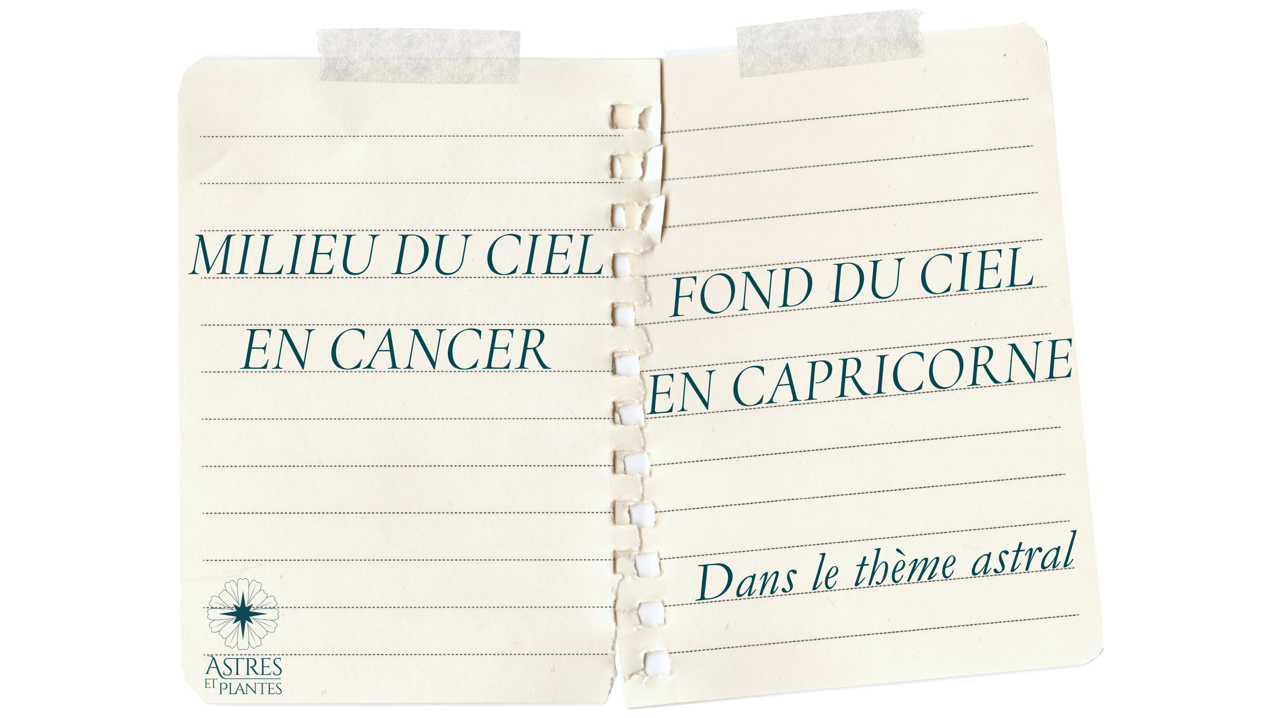 L'axe milieu du ciel en Cancer - fond du ciel en Capricorne dans votre thème astral