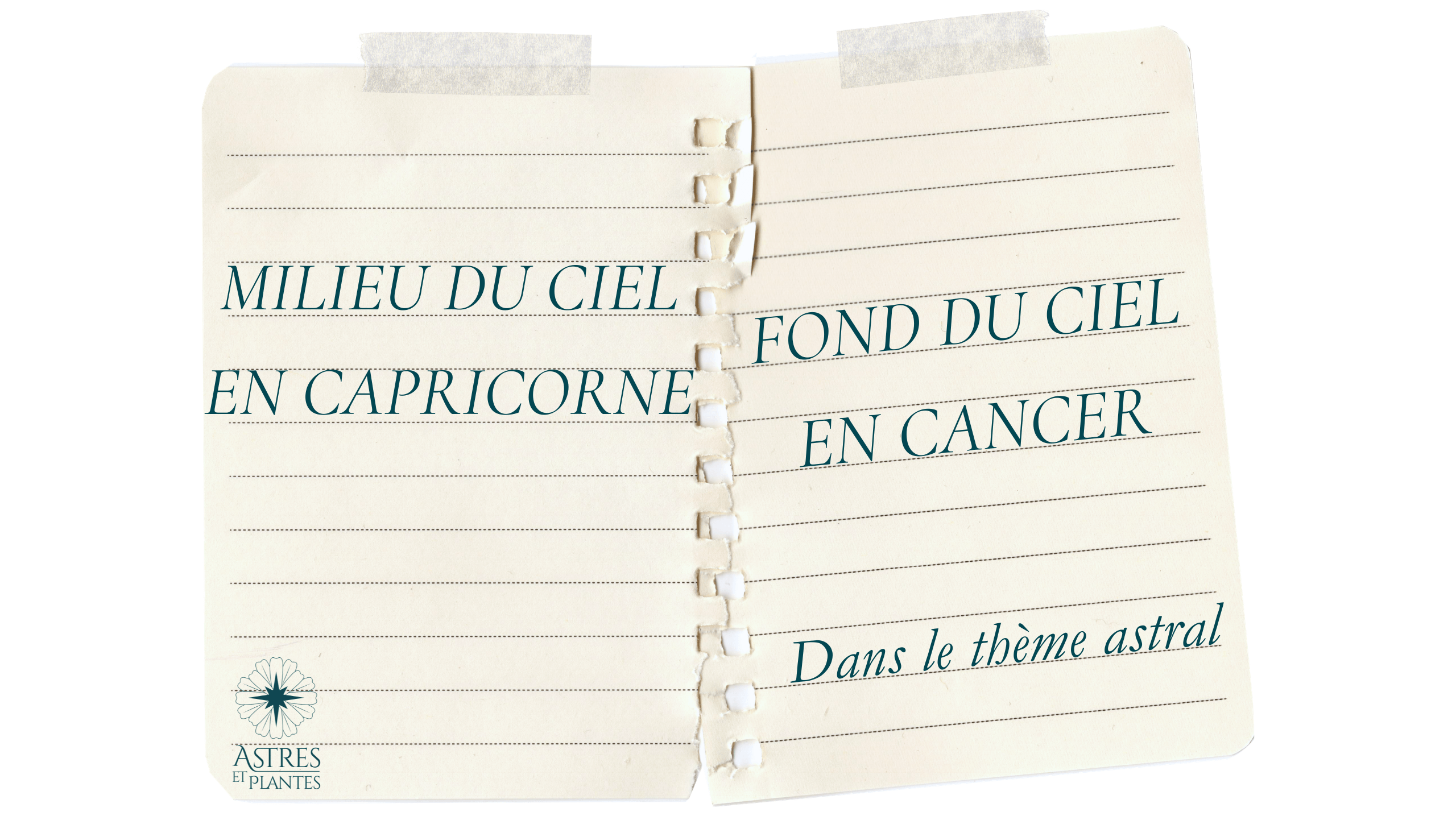 Signification de l'axe milieu du ciel en Capricorne - fond du ciel en Cancer dans votre thème astral